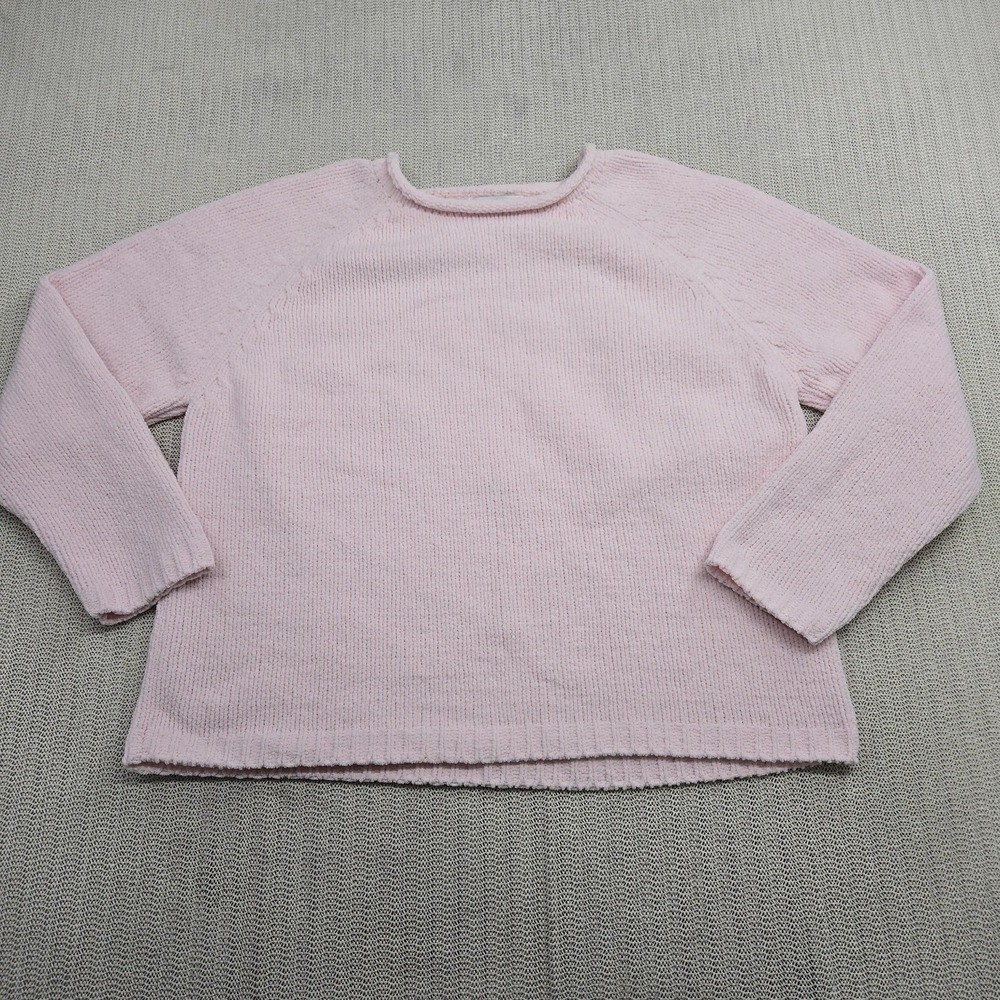 Claudia D Sweater Womens Large Soft Fuzzy Pullover Crewneck Cozy Warm Loungewear